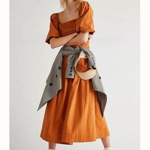 Free People Ain't She A Beaut Midi Dress